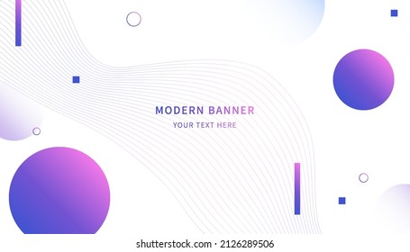 Geometric background with gradient color circles.