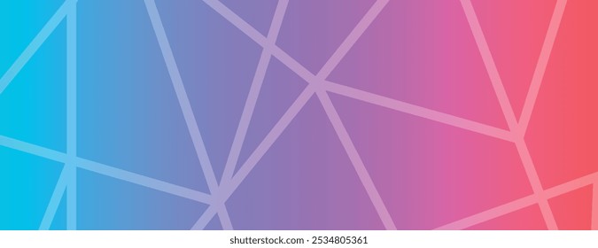 Fondo geométrico con colores degradados. Mezcla de tonos azules y rojos. El fondo presenta líneas blancas que se cruzan. Fondo digital rosa. Vector gráfico. Vector de fondo degradado púrpura.