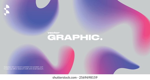 Geometric background with gradient shapes and blur effect.