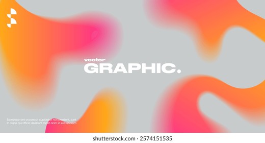 Geometric background with gradient shapes and blur effect.