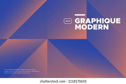 Geometric background with gradient shapes composition. Vector illustration.