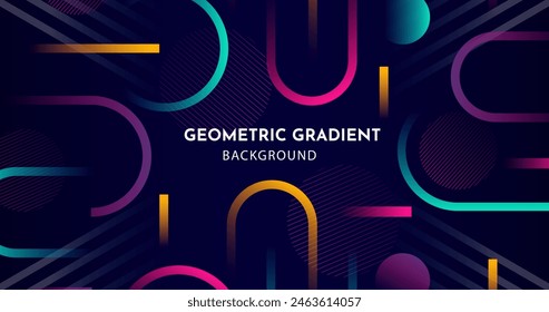 Geometric background with gradients vector design in eps 10