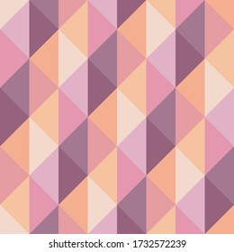 Geometrisches Hintergrundbild Abstraktes nahtloses Muster für Website, Broschüre, Präsentation, Werbegestaltung. Dekorative Mosaikverzierung. Dreiecksformen. Vector-Abbildung.