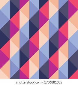 Geometric background graphic design. Abstract seamless pattern for website, brochure, presentation, advertising promotion layout. Decorative mosaic ornament. Triangle shapes. Vector illustration.