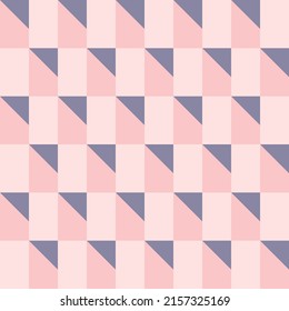 Geometric background graphic design. Abstract seamless pink pattern for website, brochure, presentation, advertising promotion layout. Decorative mosaic ornament. Triangle shapes. Vector illustration.