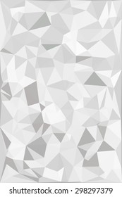 Geometric Background. Gray Low Poly Texture. Polygonal  Black And White Pattern