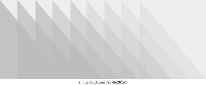 Geometric background with gray tones. The background layered gray triangles, creating a textured, modern gray design. Vector design. Gradient geometric pattern background. Gray background vector.