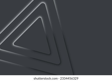 Geometric background gray vector triangle dark background, brochure template