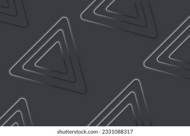 Geometric background gray vector triangles dark background, brochure template