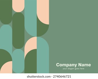 geometric background with green color combination