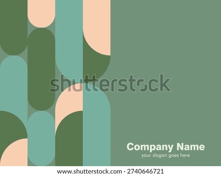 geometric background with green color combination
