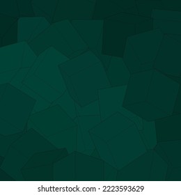 Geometric background from green cubes. polygonal style. Vector template.