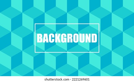 Geometric background, Green cubic seamless pattern, vector