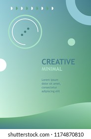 Geometric background 
in green tones. Circles composition. Eps 10 vector illustration