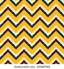 Geometric background. Grid, abstract, isometric, zigzag seamless pattern. Can be used in textiles, for book design, website.