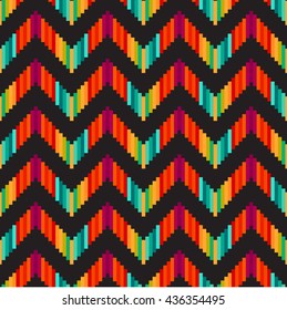 Geometric background. Grid, abstract, isometric, zigzag seamless pattern. Can be used in textiles, for book design, website.