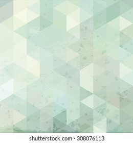 Geometric background with grunge texture. Retro wallpaper, banner, cover, flyer, web design