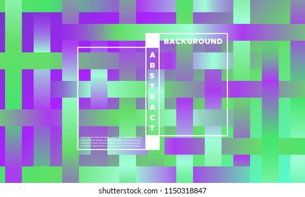 Geometric Background with Halftone Rectangles. Trendy Colorful Gradient. Bright Abstract Template for Cover, Presentation. Minimal Design. EPS10 Vector. Trendy Geometric Background in Modern Style.