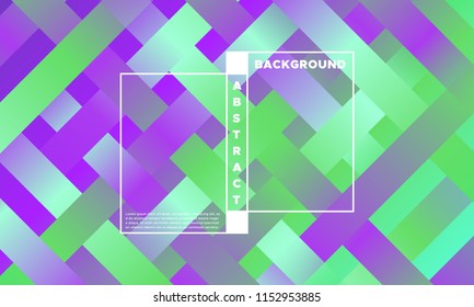 Geometric Background with Halftone Rectangles. Trendy Colorful Gradient. Bright Abstract Template for Cover, Presentation. Minimal Design. EPS10 Vector. Trendy Geometric Background in Modern Style.