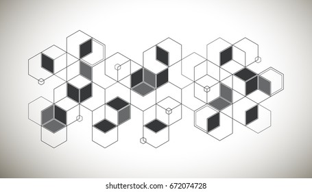 Geometric background, hexagon element