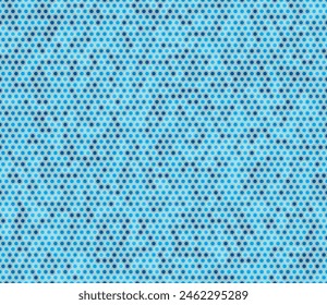 Fondo geométrico. Fondo de mosaico hexagonal con celdas sólidas internas. Tonos de color azul. Pequeñas Formas geométricas hexagonales. Patrón sin costuras. Ilustración vectorial con mosaico.