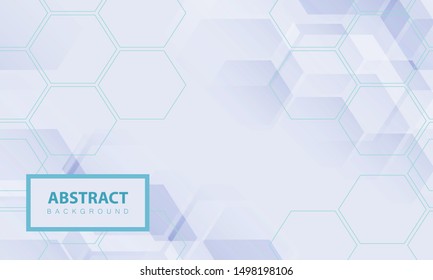 Geometric background from hexagons, Abstract molecular structure and chemical elements.