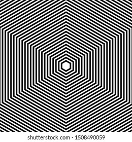 Geometric background of hexagons, halftone black backdrop, vector