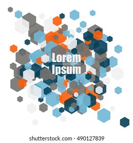 Geometric background with hexagons. Minimalistic design. Abstract vector illustration