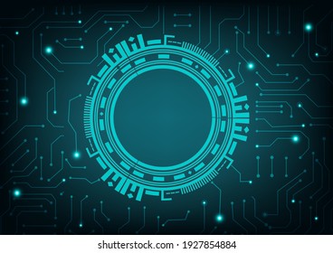 Geometric background and high tech circuit board connection system