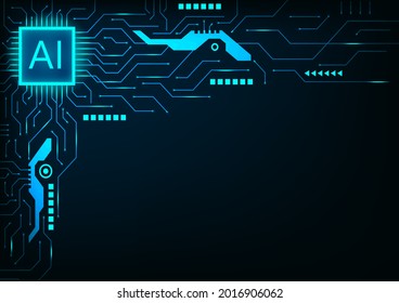Geometric background and high tech circuit board connection system