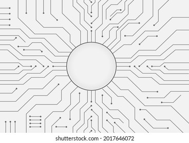Geometric background and high tech circuit board connection system