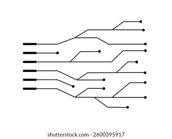 Geometric background and high tech circuit board connection system