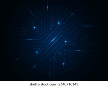 Geometric background and high tech circuit board connection system