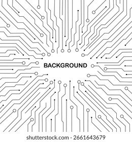 Geometric background and high tech circuit board connection system