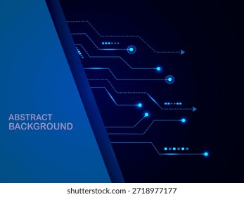 Geometric background and high tech circuit board connection system	
