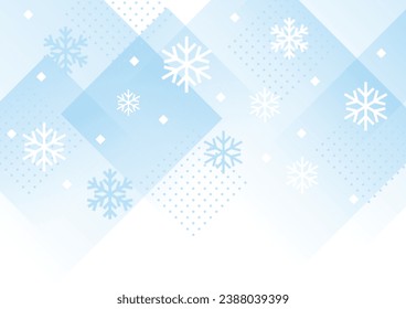 Geometric background illustration with snowflakes for winter, vector illustration.