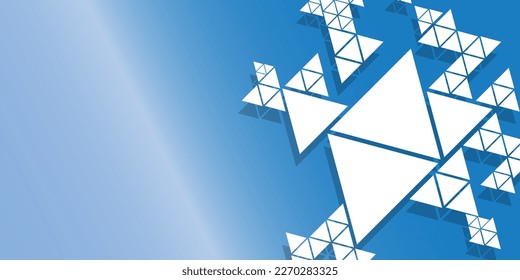 geometric background illustration, triangles arranged against the sky illustration background, like a satellite, cool and bright.