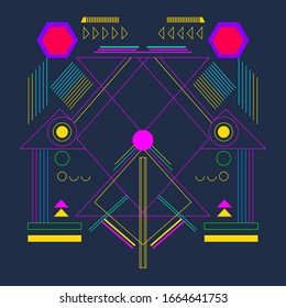 geometric background with improvised shapes