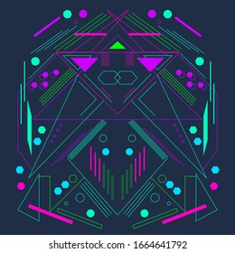 geometric background with improvised shapes