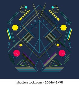 fondo geométrico con formas improvisadas