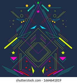 geometrischer Hintergrund mit improvisierten Formen