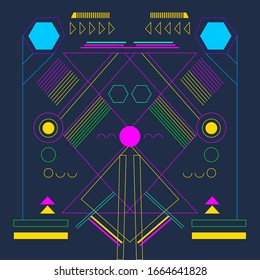 geometric background with improvised shapes