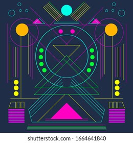 geometrischer Hintergrund mit improvisierten Formen