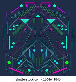 geometric background with improvised shapes