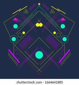 geometric background with improvised shapes