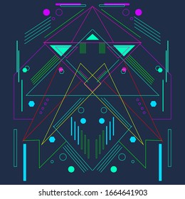 geometric background with improvised shapes