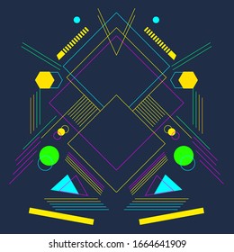 geometric background with improvised shapes