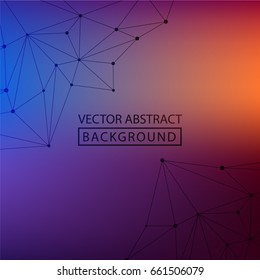 Geometric background. Internet connection, abstract sense of science and technology graphic design. Low poly vector background. Business concept.