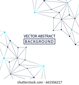 Geometric background. Internet connection, abstract sense of science and technology graphic design. Low poly vector background. Business concept.