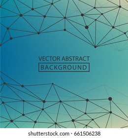 Geometric background. Internet connection, abstract sense of science and technology graphic design. Low poly vector background. Business concept.